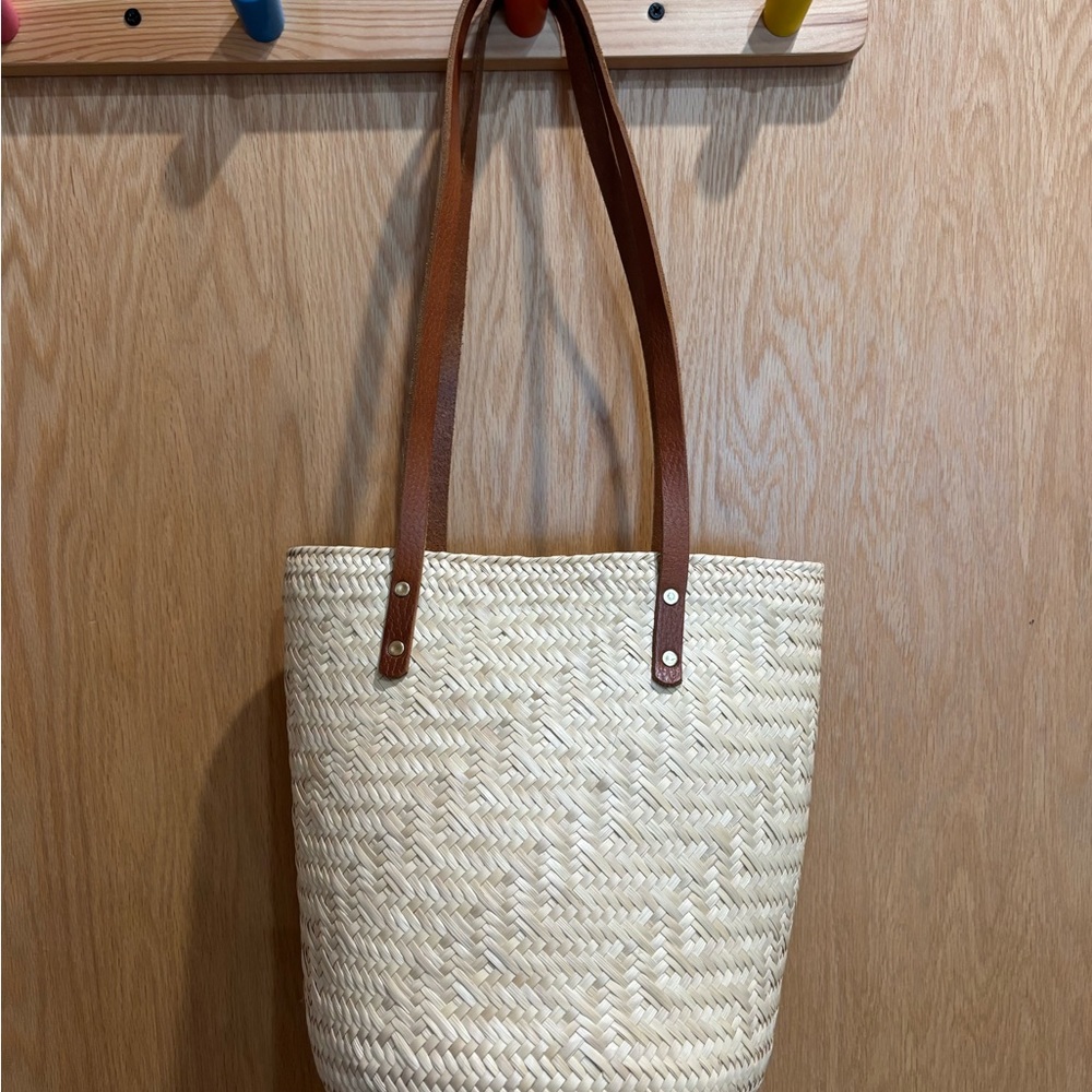 Madewell Cream Woven Tote Bag